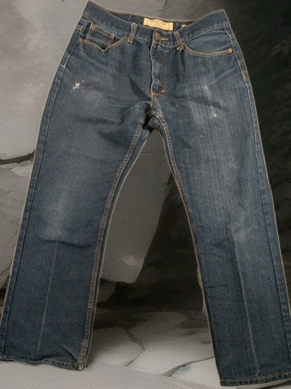 VINTAGE GENES 1891 Mens Slim Straight Denim Jeans 34x32 Mid Rise